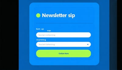 Newsletter signup with social listening and AI marketing Newsletter signup with social listening and AI marketing